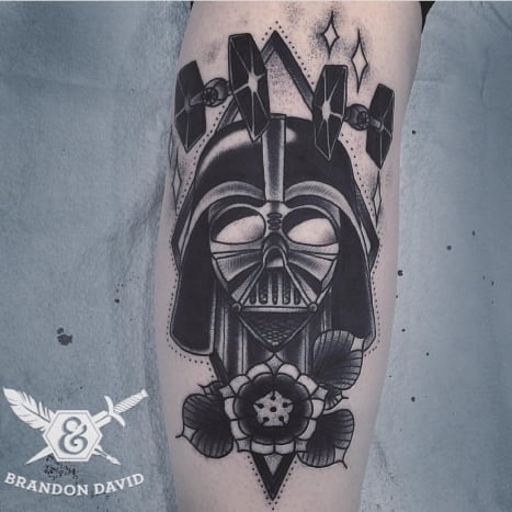 Tätowierung von Brandon David.