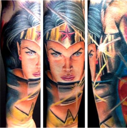 Wonder Woman tetování od Kennetha