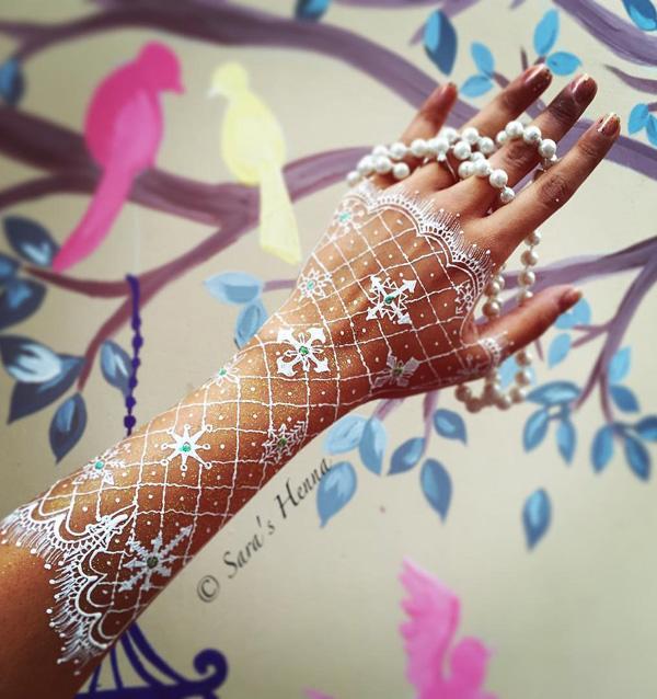 Bílá Henna Design-20