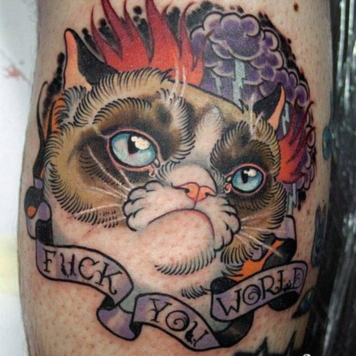 Fuck-You-World-Banner-Grumpy-Cat-Tattoo