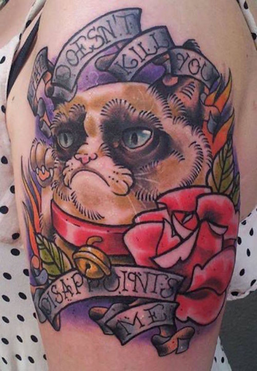 4_banners-and-grumpy-cat-tattoo-on-left-half-sleeve