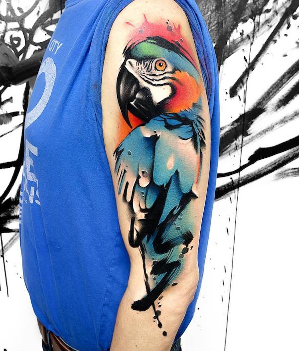 Papagei Tattoo