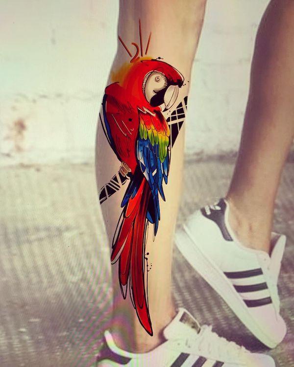 Papagei Tattoo