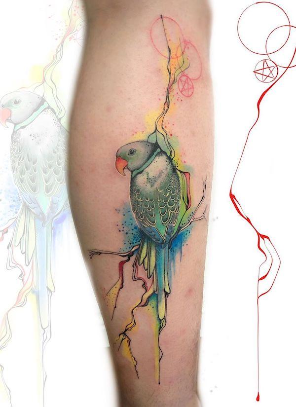 Papagei Tattoo
