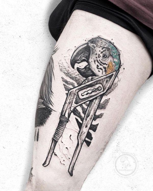 Doppeltes Pappagallo-Tattoo