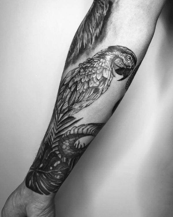 Papagei Schlange Tattoo