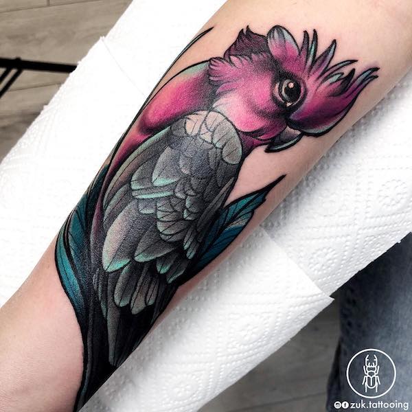 Papoušek odpovídající tetování pro pár