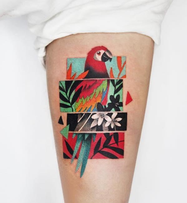Papagei Tattoo