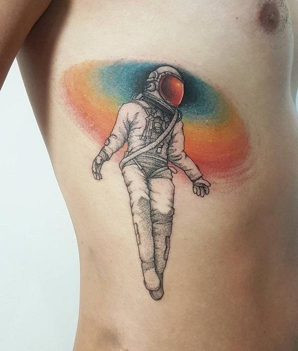 Astronaut fällt runter Tattoo