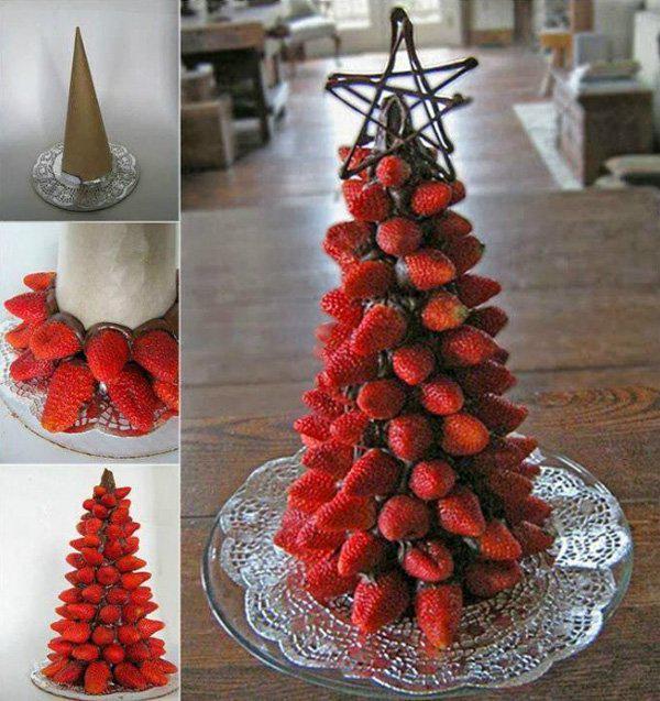 Čokoláda-jahoda-vánoční stromeček