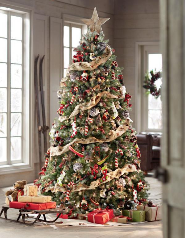 vánoční stromeček s rustikálním vzhledem