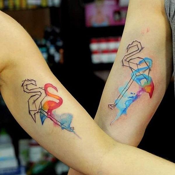 Aquarell Paar Tattoo