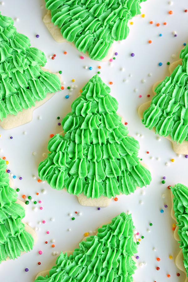 Weihnachtsbaum-Zucker-Kekse