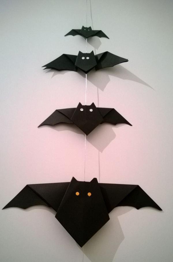 DIY Fledermaus Origami Halloween
