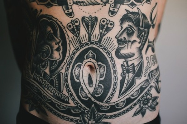 30 originálních tetování žaludku