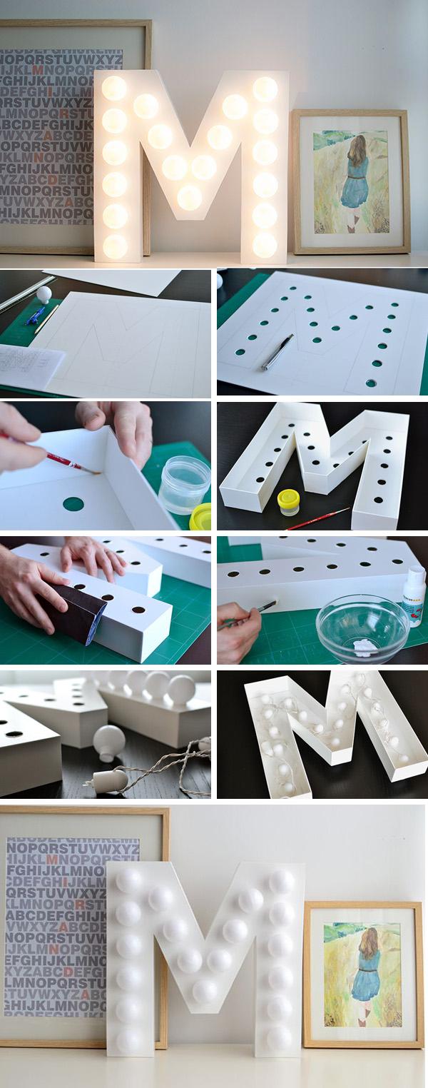 DIY Buchstabenlicht