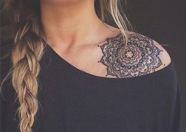 tetování klíční kosti mandaly pro ženy