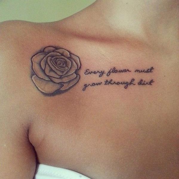 citáty o tetování klíční kosti s krásnou růží-2