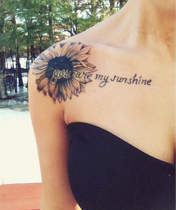 slunečnicová klíční tetování