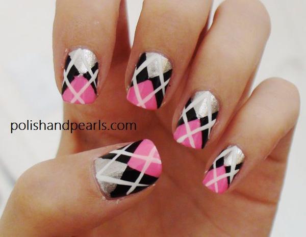 Plaid Nail Art-3