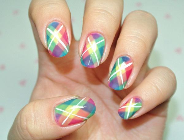 Plaid Nail Art-6