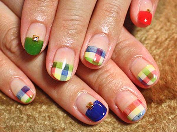 Plaid Nail Art-2