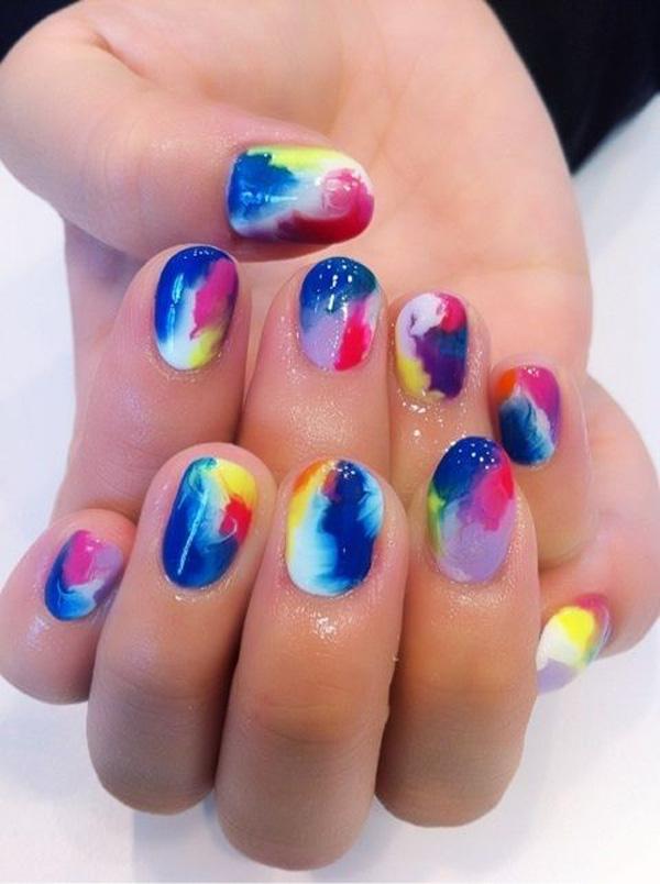 Wasser Marmor Nail Art-6