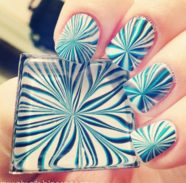 Wasser Marmor Nail Art-15