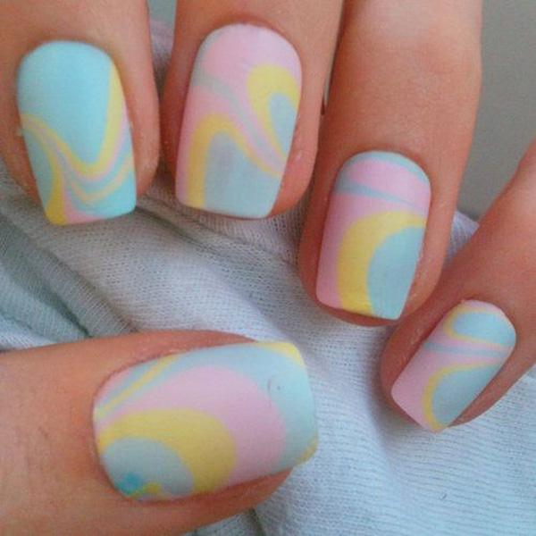 Wasser Marmor Nail Art-22