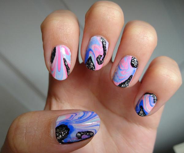 Wasser Marmor Nail Art-23