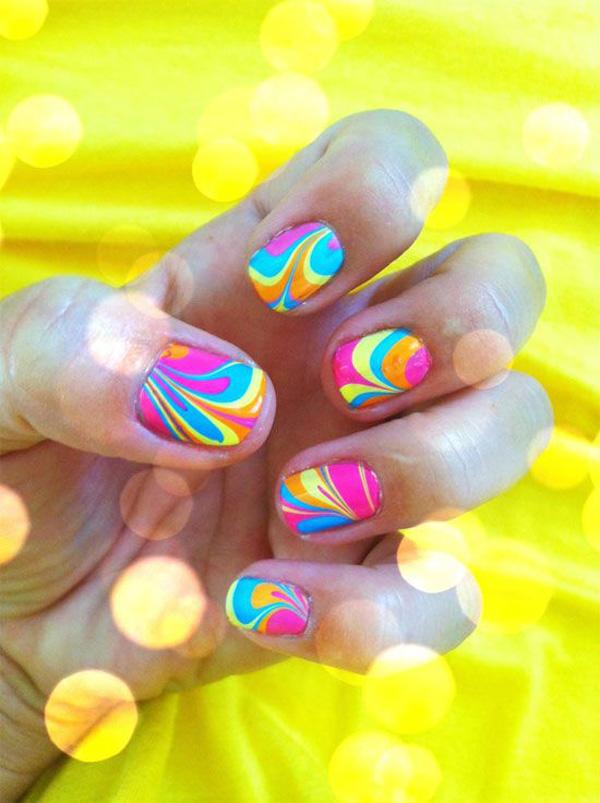 Wasser Marmor Nail Art-32