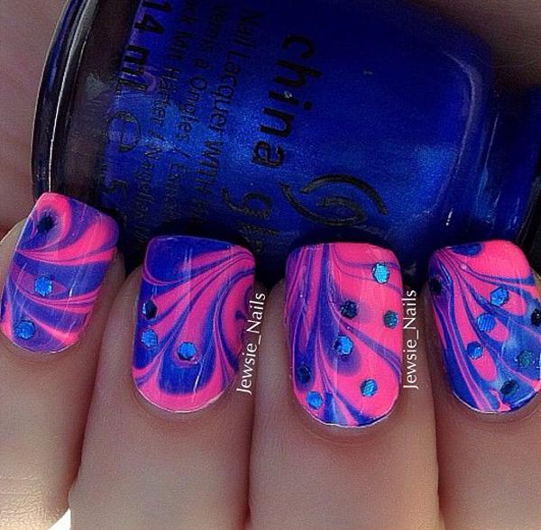 Water Marble Nail Art-33