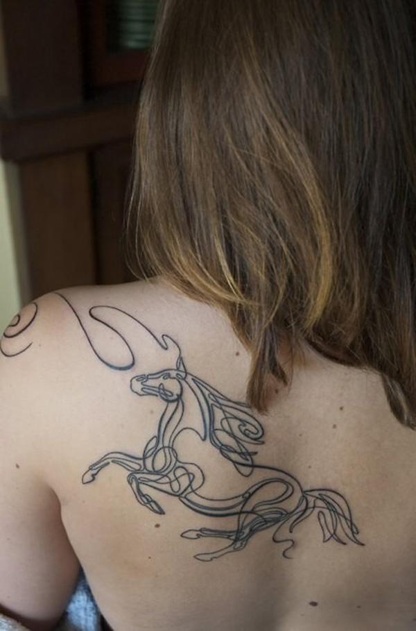 tetování koně pro dívku