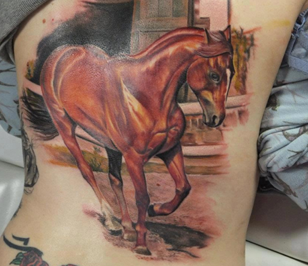 3D Pferd Tattoo für Frauen