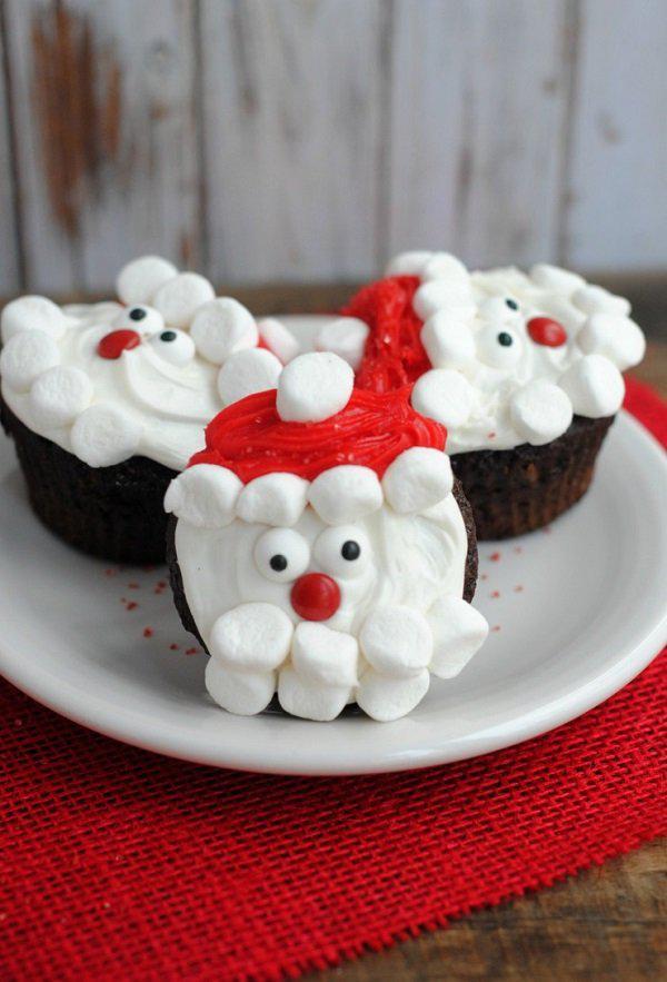 Weihnachtsmann-Cupcakes