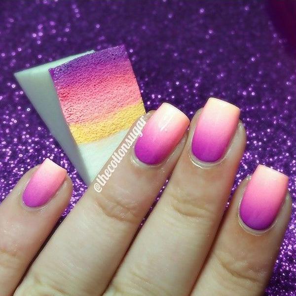 gradient nail art