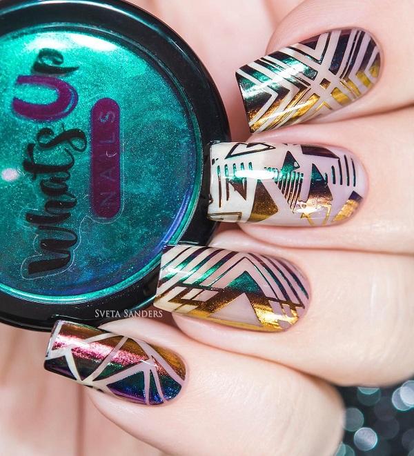 Geometric Nail Art