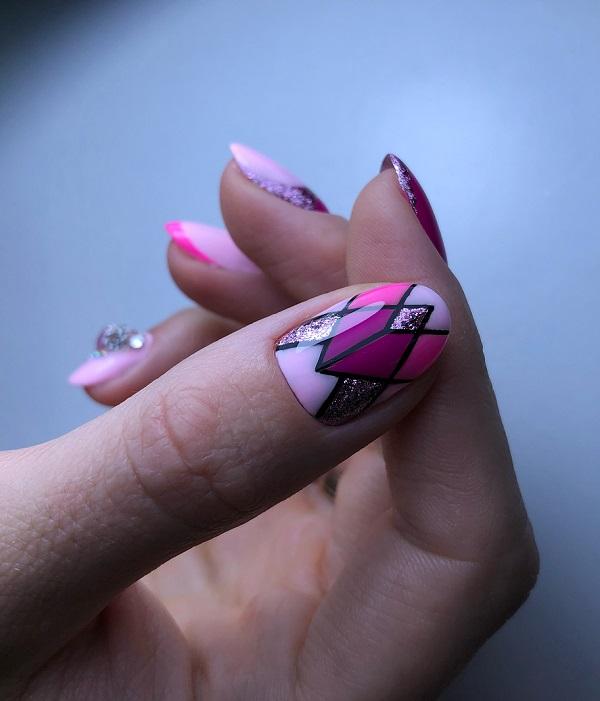 Geometric Nail Art