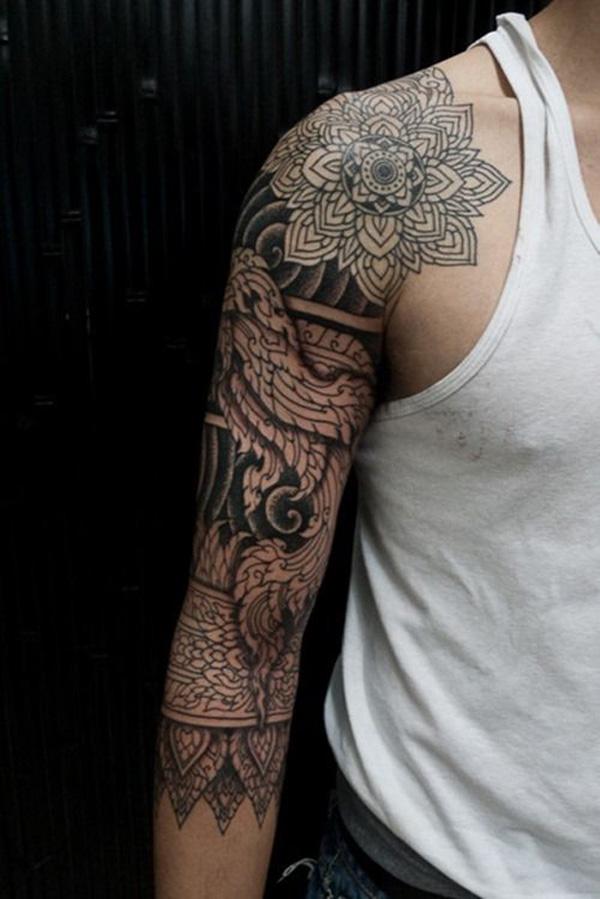 Mandala Ärmel Tattoo für Mann -17