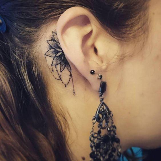 alf mandala ušní tetování s přívěskem