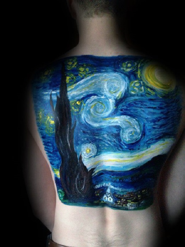 vincent van gogh tattoos vincent van gogh tattoos The Starry Night Full Back Piece