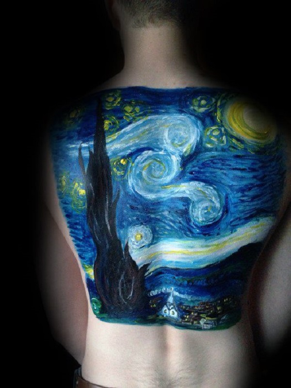 فنسنت فان جوخ أوشام فنسنت فان جوخ The Starry Night Full Back Piece