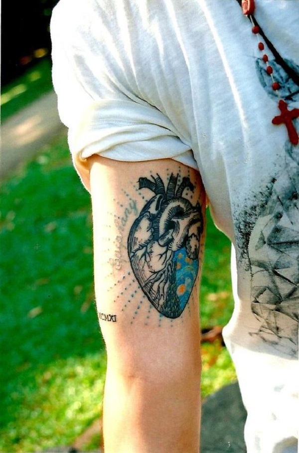 Vincent van Gogh tetování Heart Tattoo s náplastí Hvězdné noci