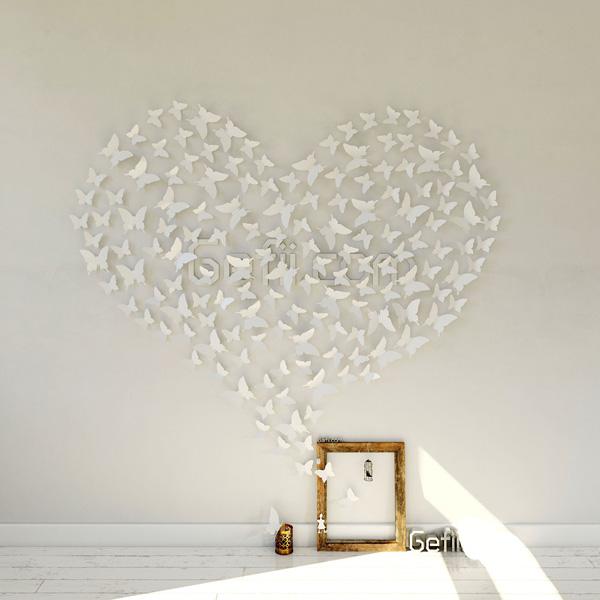 Weiß PVC 3d dekorative Schmetterlinge abnehmbare Wandkunst Aufkleber Aufkleber Home Wedding Decor Dekoration