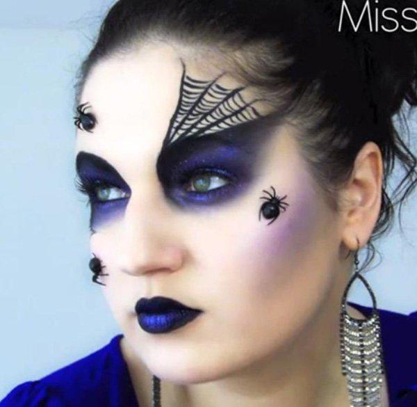Spider-Queen-Black-Widow-Halloween-Makeup