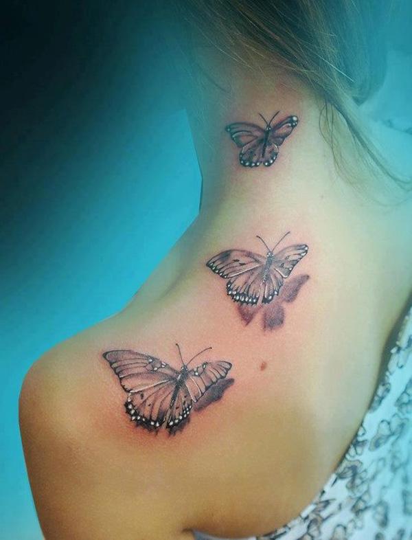 47 3D Schmetterling Tattoo