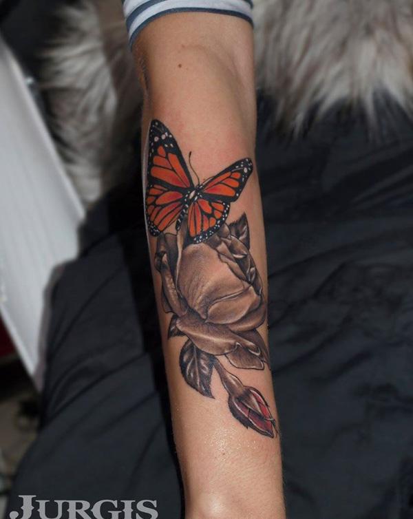 48 3D Schmetterling Tattoo