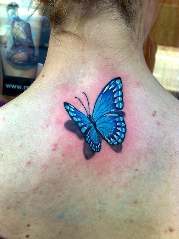 38 3D Schmetterling Tattoo