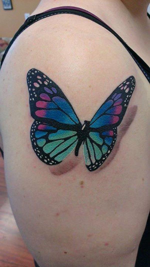 40 3D Schmetterling Tattoo