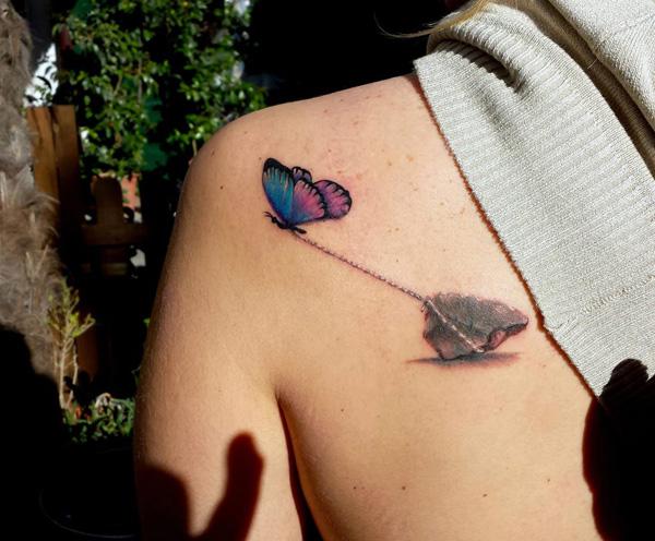 41 3D Schmetterling Tattoo